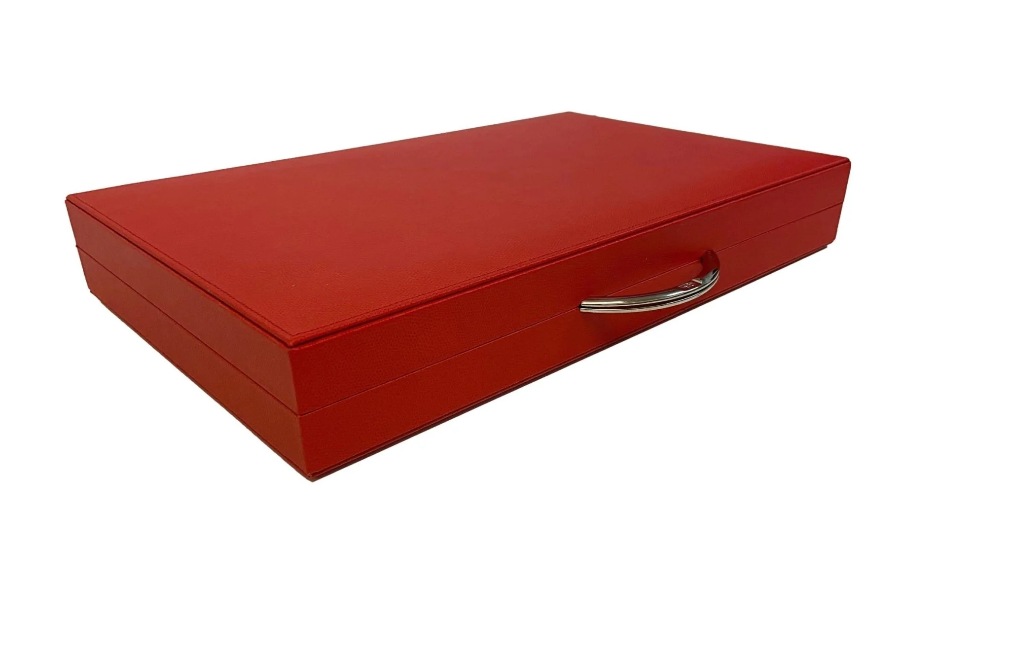 Backgammon en Cuir véritable MM - Rouge - Renzo Romagnoli - Image 6