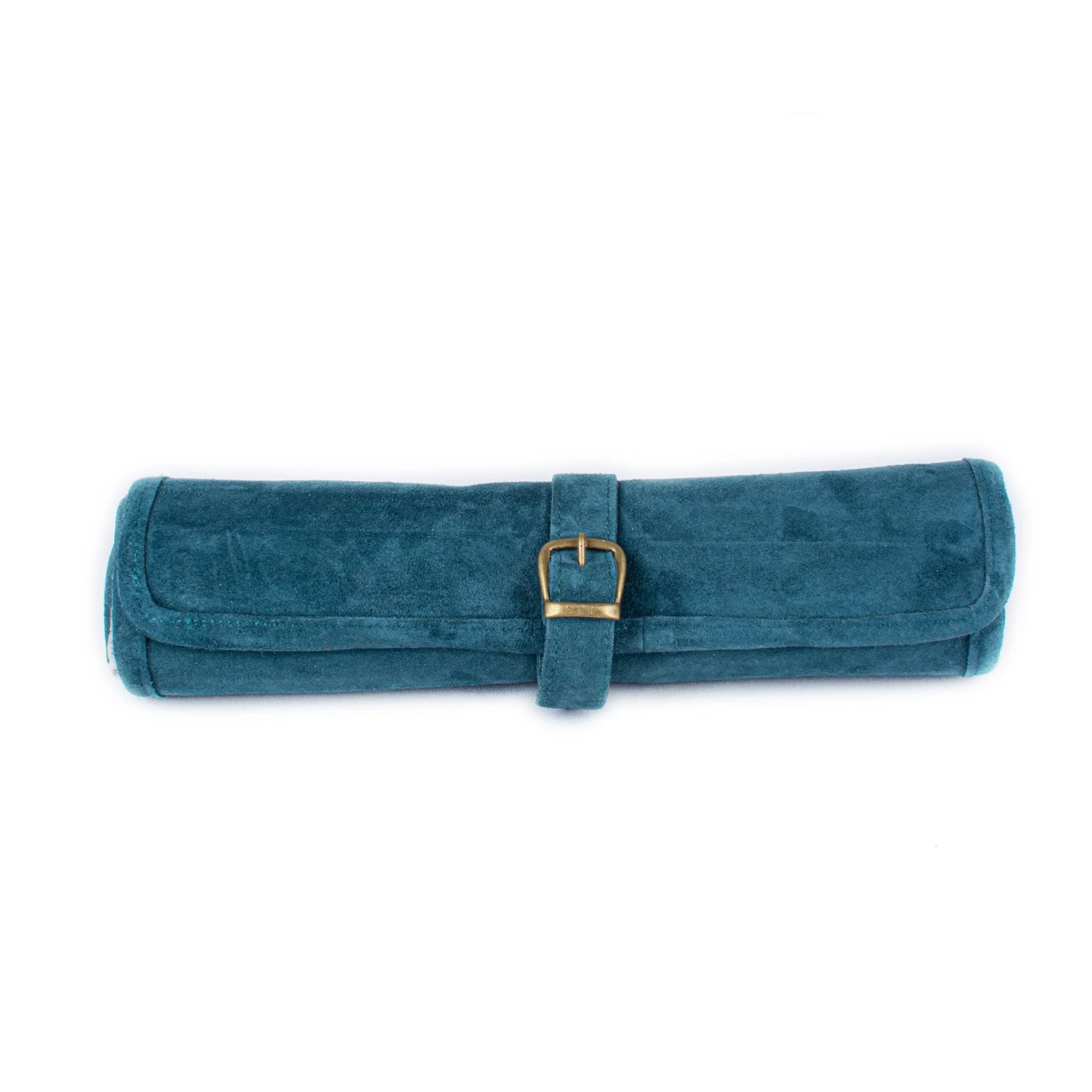 Backgammon de voyage - Roulable - Cuir Velours - Bleu - Image 8