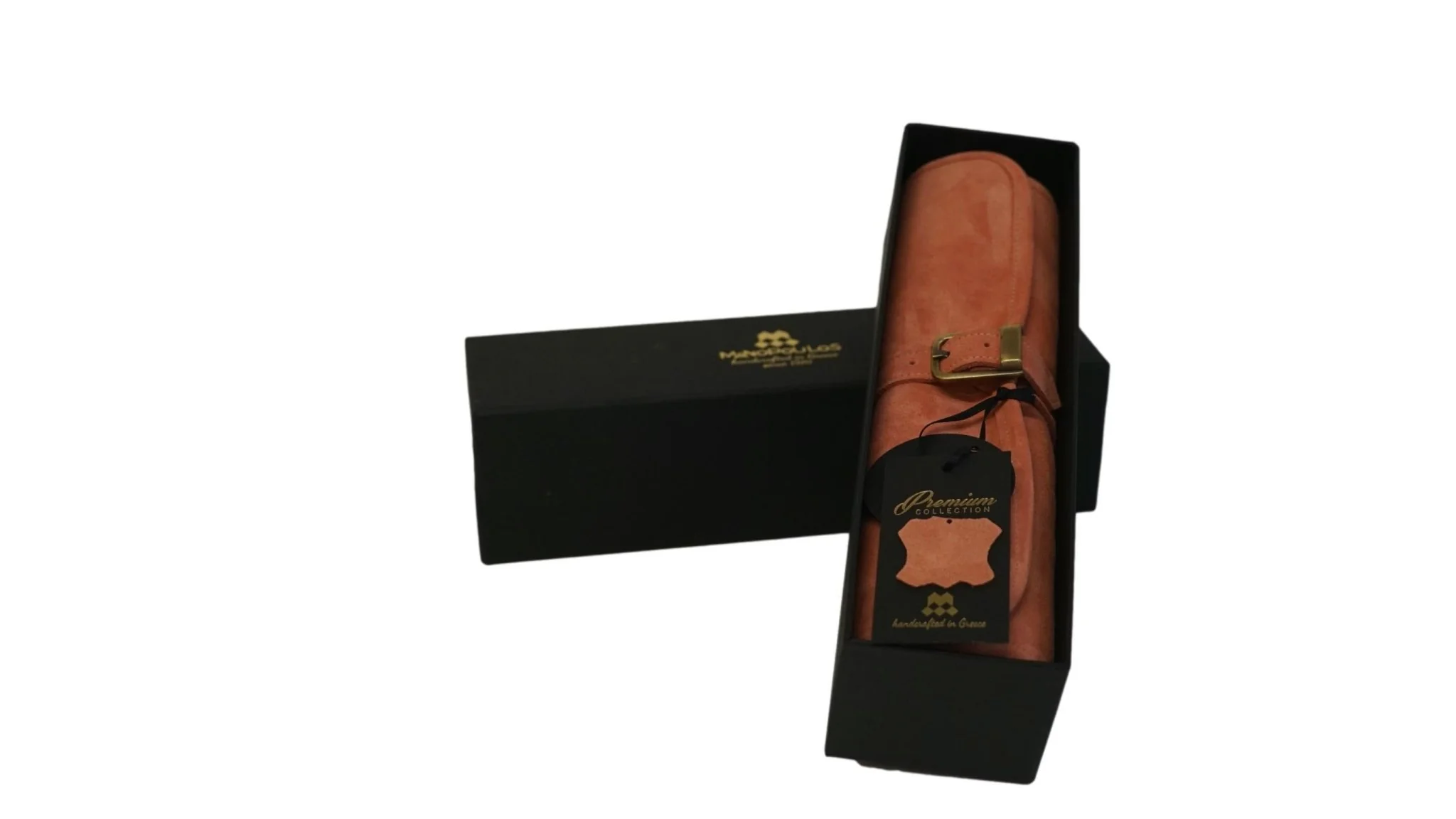 Backgammon de voyage - Roulable - Cuir Rose - Image 3