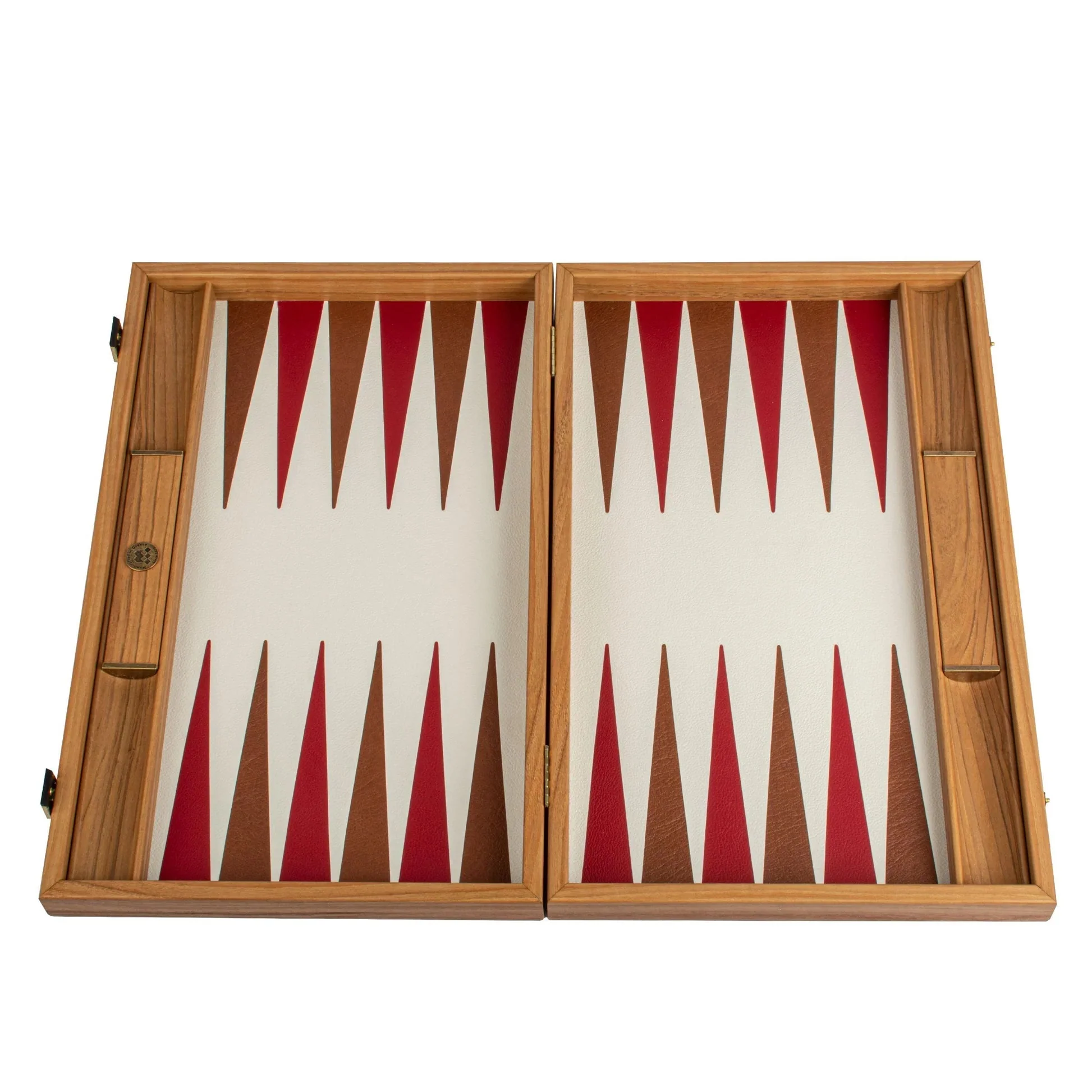 Backgammon en Bois et Cuir Vegan - Framboise - Image 6