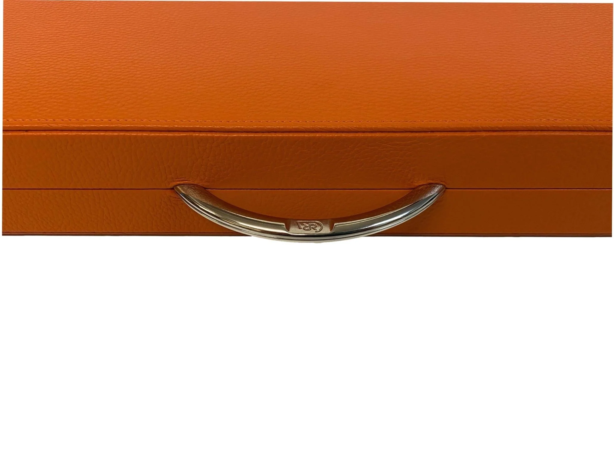 Backgammon en Cuir véritable MM - Orange - Renzo Romagnoli - Image 3