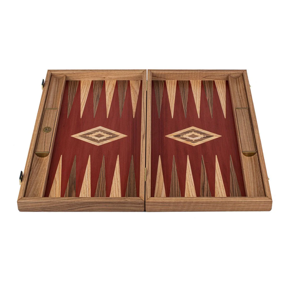 Backgammon en noyer - Rouge - Image 7