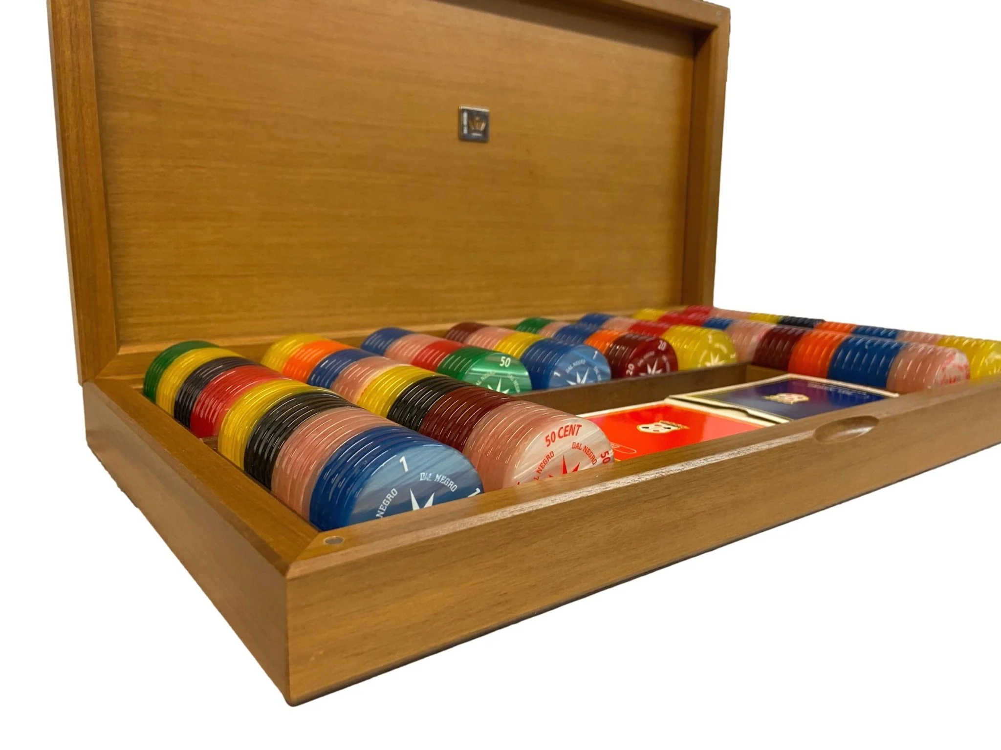 Coffret Ronce de noyer - 264 jetons à l'ancienne - DN - Image 3