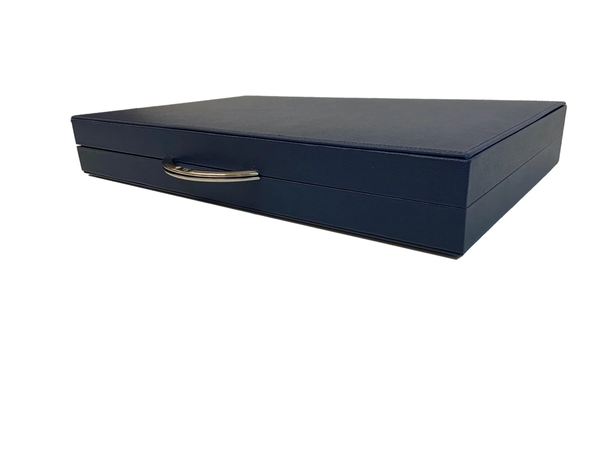 Backgammon en Cuir véritable MM - Bleu - Renzo Romagnoli - Image 4