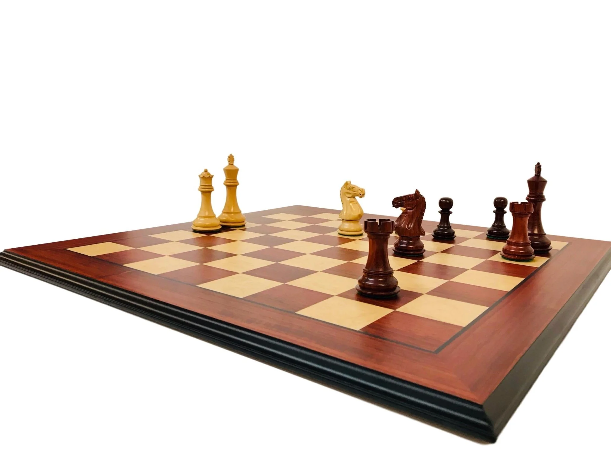 Ensemble jeu d'échecs en padouk - Pièces bois de Rose - Image 7